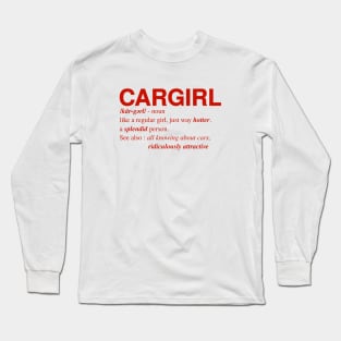 Car-Girl Long Sleeve T-Shirt